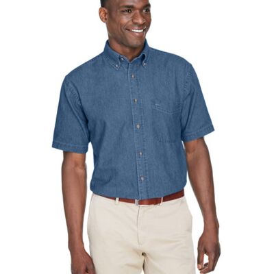 Men's Short-Sleeve Denim Shirt Thumbnail
