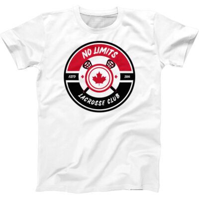 No Limits Lacrosse Adult Classic T-Shirt- White Thumbnail