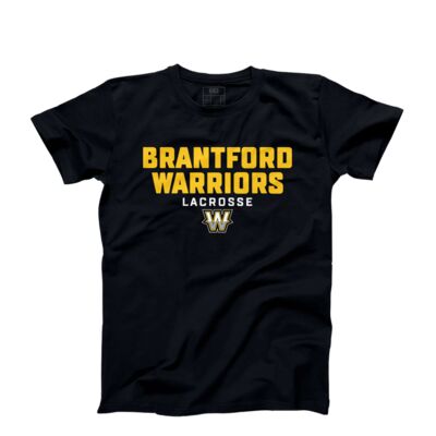Brantford Warriors Adult Black Classic T-Shirt Thumbnail