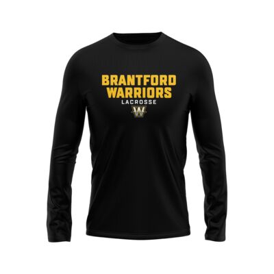 Brantford Warriors Adult Black Long Sleeve Shirt Thumbnail