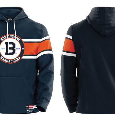 Burlington Barracudas Stripe Show Hoodie Youth  Thumbnail
