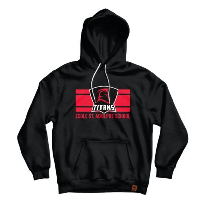 École St. Adolphe School Student Tripple Deke Hoodie Youth Black Thumbnail