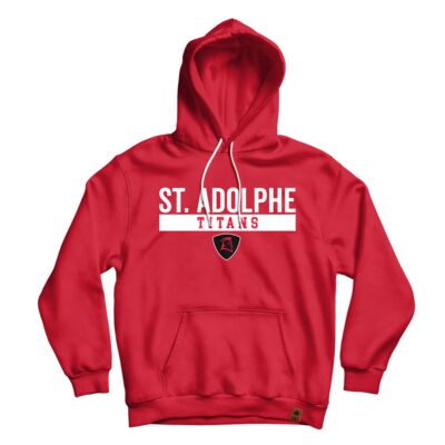  École St. Adolphe School Student Locker Room Hoodie Adult Red Thumbnail