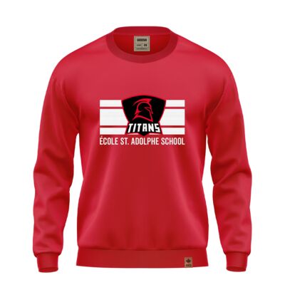 École St. Adolphe School Student Tripple Deke Crew Red Adult Thumbnail