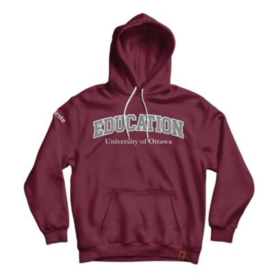 Uottawa Classic Hoodie Maroon English  Thumbnail