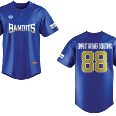 Coaldale Bandits Baseball Jersey - Blue - Adult (Simplot Grower Solutions) Thumbnail