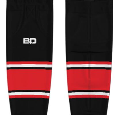 Jr. Inferno-GHC-Sublimated Hockey Socks - H1-Black - Youth Thumbnail