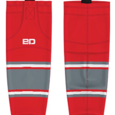 Jr. Inferno-GHC-Sublimated Hockey Socks - H4-Red - Youth Thumbnail