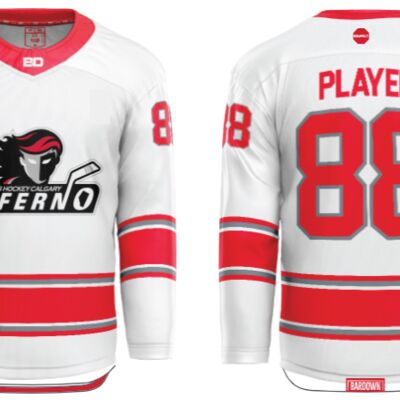 Jr. Inferno-GHC-Sublimated Hockey Jersey with Scoop - A6-White - Youth Thumbnail