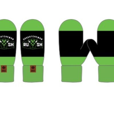 Saskatoon Rush Rally Stripe Mittens Thumbnail
