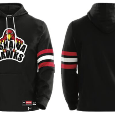 Oshawa OCHL Hawks Sublimated Jersey Hoodie Youth Thumbnail