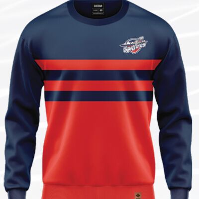 Windsor Spitfires Tri Colour Crewneck - Adult Thumbnail