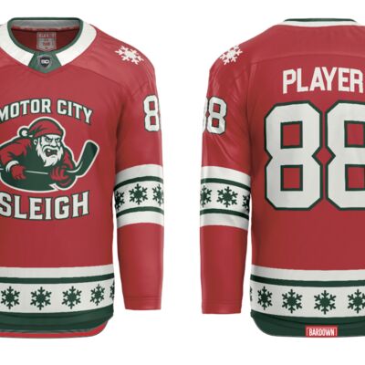 Motor City Sleigh Sublimated Hockey Jersey - Youth Thumbnail