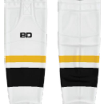 Stony Plain Eagles Cut and Sew Hockey Socks - White Thumbnail