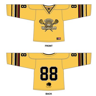 Brantford Warriors Box Lacrosse V-Neckline Jersey Thumbnail