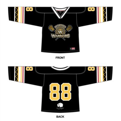 Brantford Warriors Box Lacrosse V-Neckline Jersey Thumbnail
