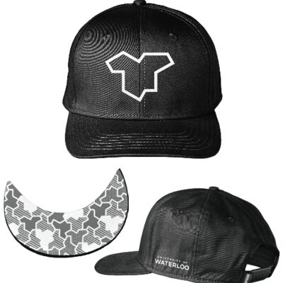 Univesrity of Waterloo Custom Snapback 6 Panel Hat with sublimated under brim Thumbnail