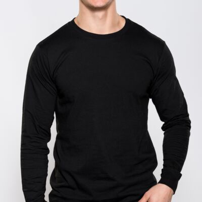 Adult Light Weight Long Sleeve Crew Solid Tee Thumbnail